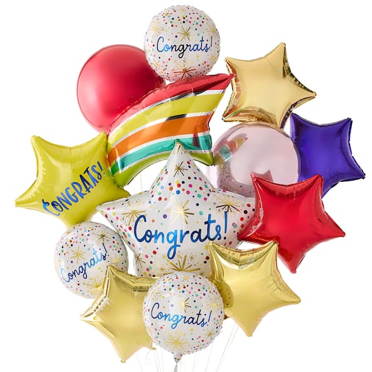 Confetti Congrats Foil Balloon Bundle